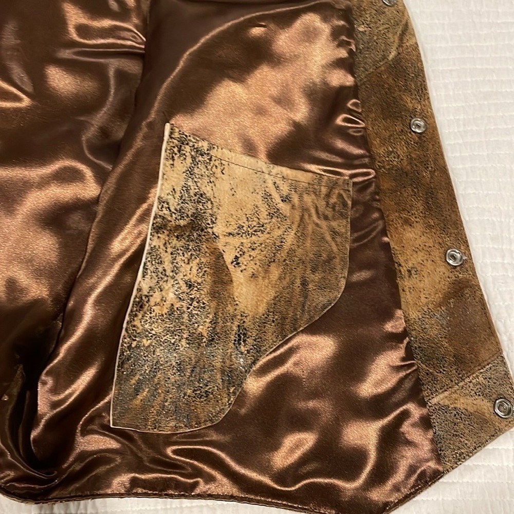 Vintage Brown Suede Leather Vest for Men - Picture 8 of 16